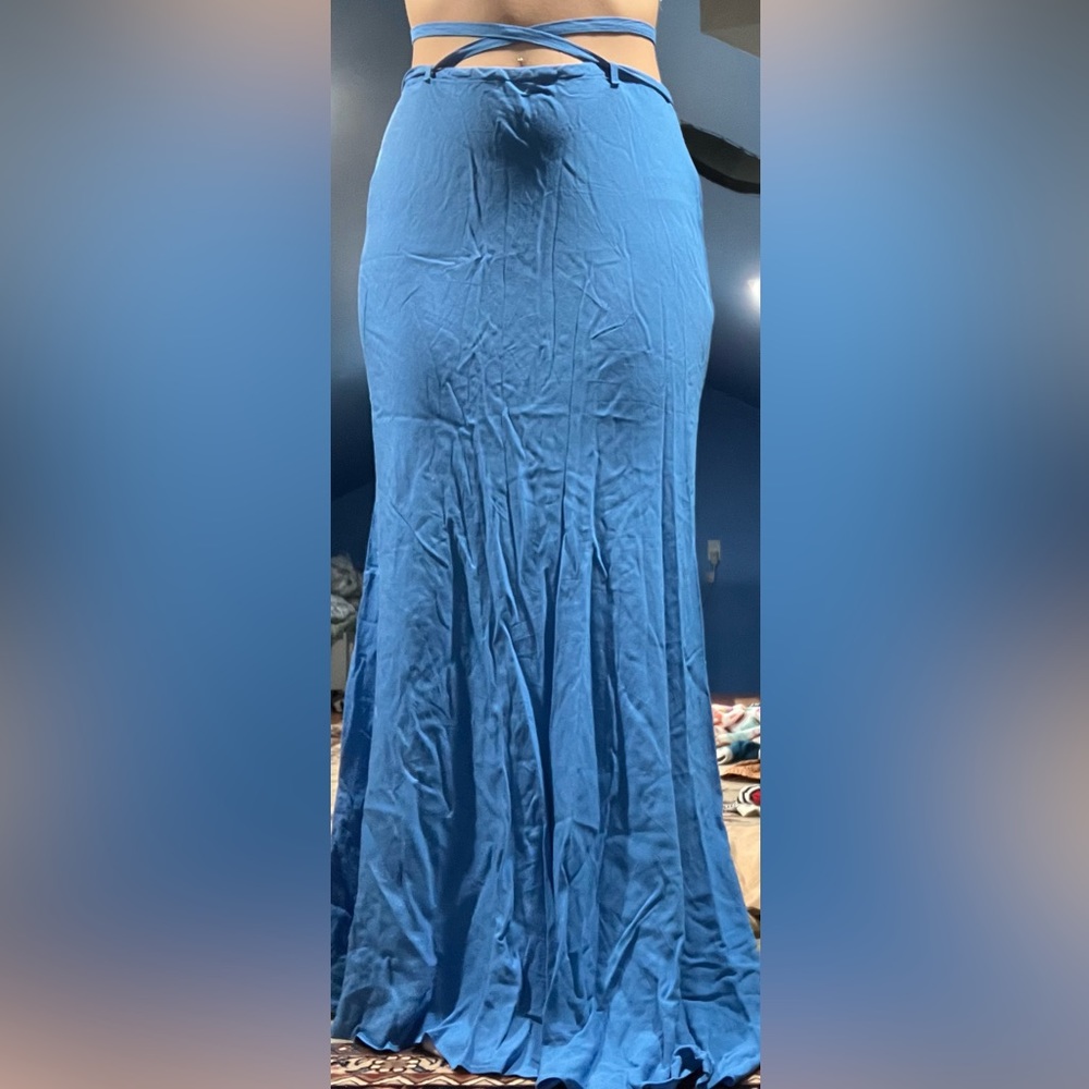 Free people blue maxi skirt